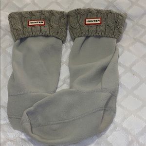 Grey Knit Rain Boot Sock. Size 7. Cable knit.